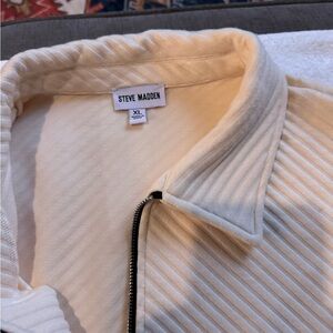 Steve Madden Cream Bomber Jacket